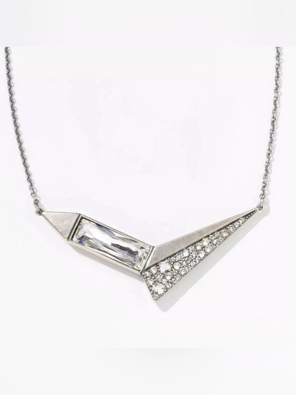 NWT Touchstone Crystal “Frosted Edge” Necklace; Retired